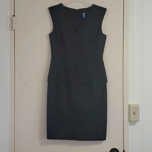 Black Sleveless Ann Taylor Peplum Dress Size 2